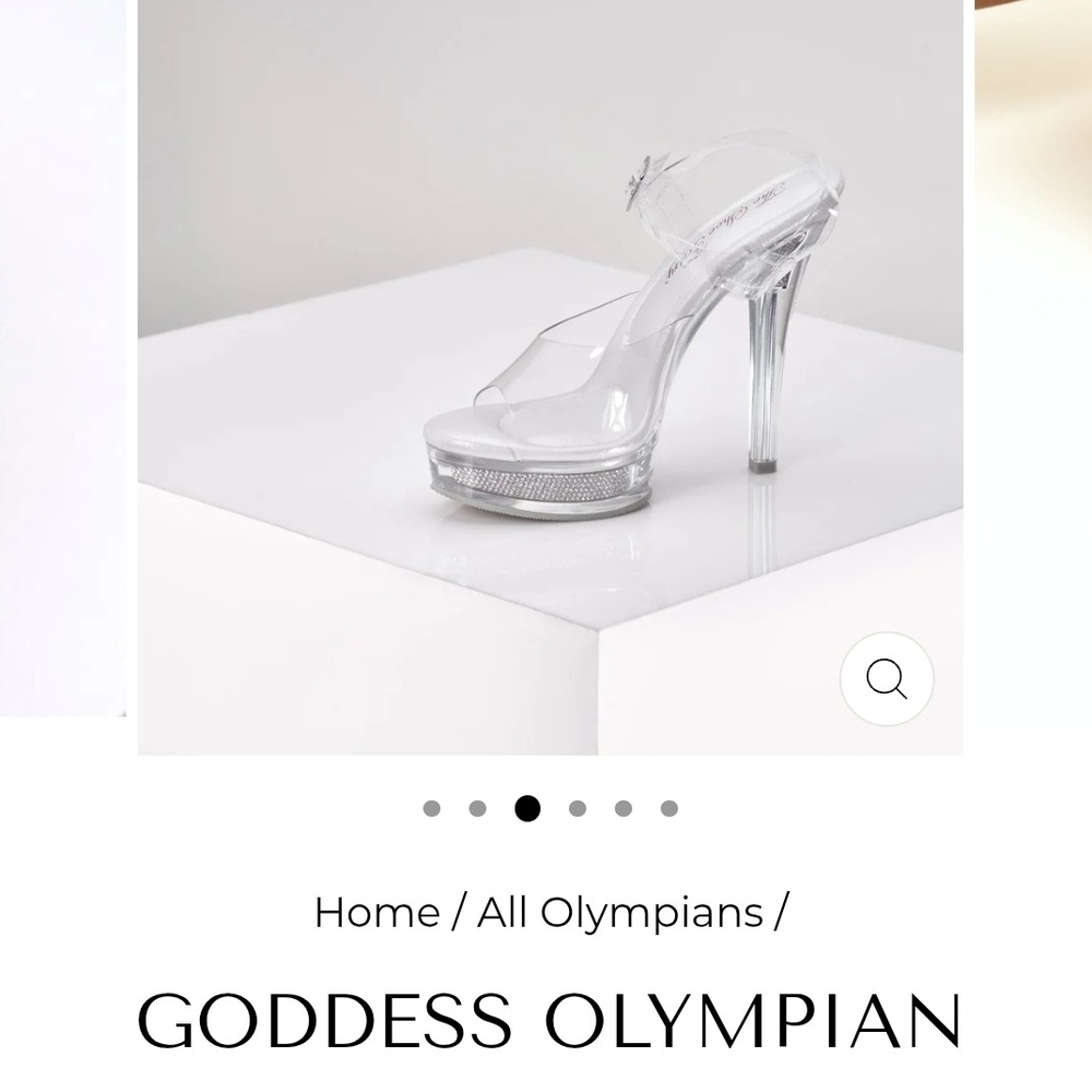 The Shoe Fairy Goddess Olympian Transparent Heels Body Building Heels